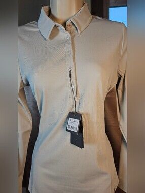 KJUS Celin Long Sleeve Golf Polo Size 40 Large UPF 50+ NWT